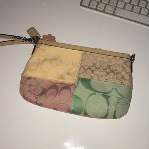 Colorful coach wristlet